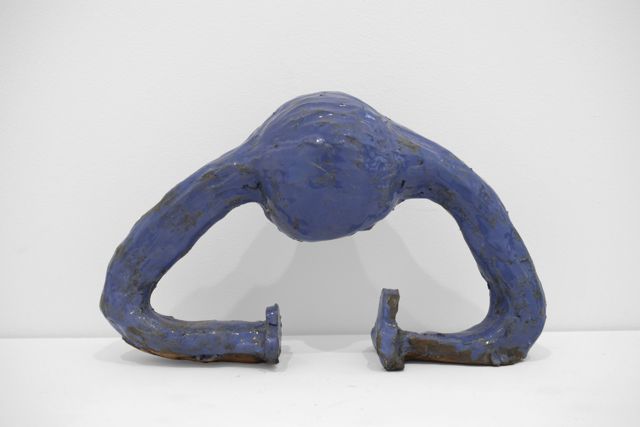 11_Natalia_Lazurca_-_Double_G, _2018, _burned_colored_clay_and_blue_glaze, _21x32x10_cm