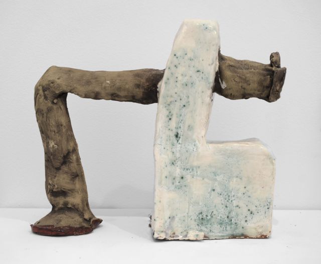 7_Natalia_Lazurca_-_Double_G, _2018, _burned_colored_clay_and_white_glaze, _26x28x12_cm